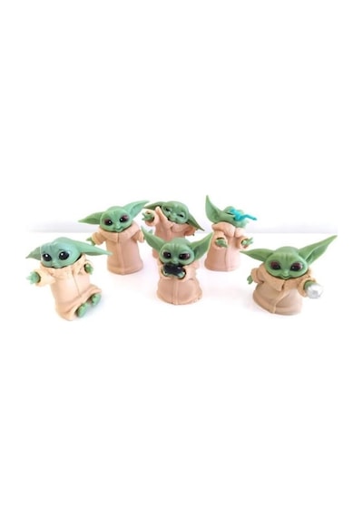 6 Lı Star Wars 3d Baby Yoda Mini Figür Seti Oyuncak 6cm