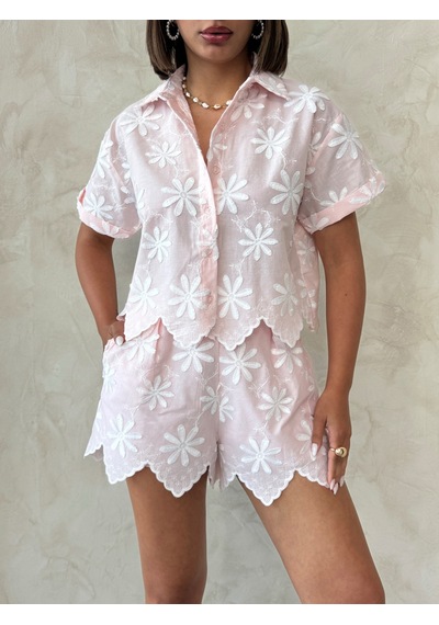 Verymoda Nakışlı Gömlek D2858 Pembe