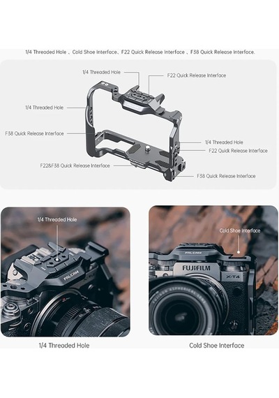 Falcam F22&f38 Quick Release Camera Cage Çerçeve Fujifilm X-t4