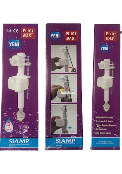 Tema Siamp Rezervuar İç Takım 101 Bas Flatör Alttan Su Girişli 3/ Beyaz