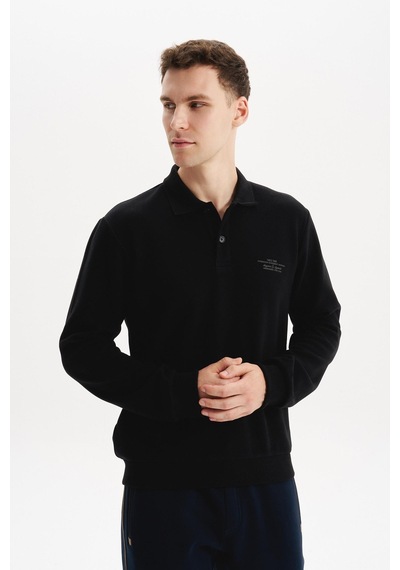 AR-MA Arma Erkek Regular Fit Selanik Kumaş Polo Yaka Sweatshirt Düğmeli, Pamuk Polyester Karışımlı %65 Pamuk %35 Polyester K30564699102 Siyah AR-MA Arma Erkek Regular Fit Selanik Kumaş Polo Yaka Sweatshirt Düğmeli, Pamuk Polyester Karışımlı %65 Pamuk %35 Polyester K30564699102 Siyah