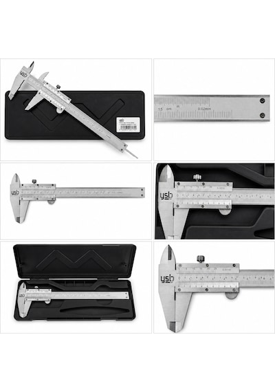YSB 150 mm Standart Seri Mekanik Vidalı Kumpas - Ekonomik ve Dayanıklı -