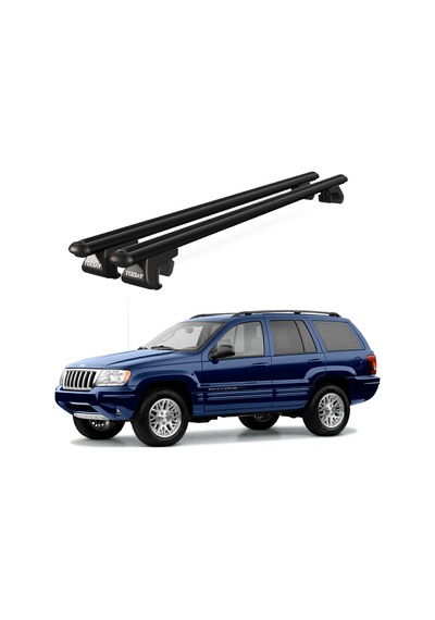 Venüs Jeep Grand Cherokee 1999-2005 Uyumlu Siyah Ara Atkı Port Bagaj Tavan Barı