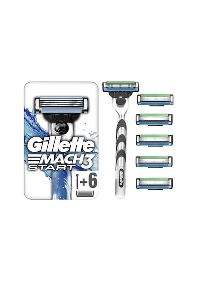 Gillette Mach3 Start Tıraş Makinesi + 6'lı Yedek Tıraş Bıçağı