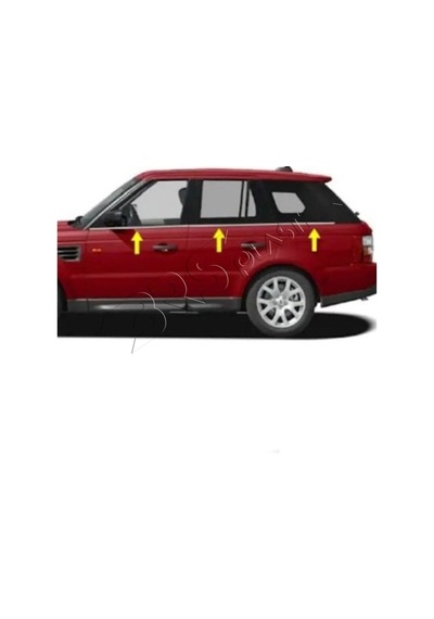 Range Rover Sport Uyumlu Krom Cam Çıtası 6 Parça Paslanmaz Çelik