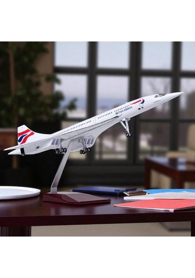 Maket Uçaklar-british Concorde Model Uçak 1:125 Ölçek 50 Cm Dekoratif Ve Koleksiyonluk Model .