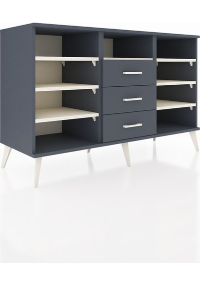 Hyperion Konsol 7 Raflı 3 Çekmeceli 132x44x83 Antrasit-aytaşı/antrasit Aytaşı/antrasit Hyperion Konsol 7 Raflı 3 Çekmeceli 132x44x83 Antrasit-aytaşı/antrasit Aytaşı/antrasit