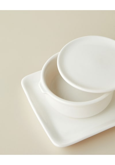 English Home Swan Pearl Seramik 2'li Kahvaltılık 13x26,5 Cm Beyaz