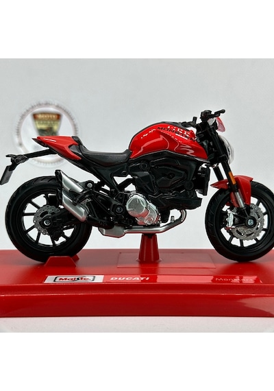 Moto Garage Ducati Monster 1:18 Diecast Maket Motor Lisanslı Metal Model Motosiklet