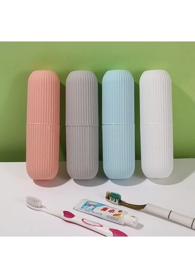 Plastik Dış Fırça Kutusu, Gözlük Kutusu, Kalem Kutusu, 2 Adet Antrasit Gri Açık Ahşap