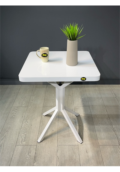 Zeren Kare Balkon Masası Mutfak Yemek Masası 60 Cm