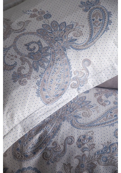 King Size Berta Yeşil Elegance Saten Nevresim Takımı Çok Renkli