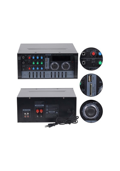 Midex Mx-2250u 2 Kanal 2x250w Stereo Amfi 500w Power Mikser Bluetooth Usb