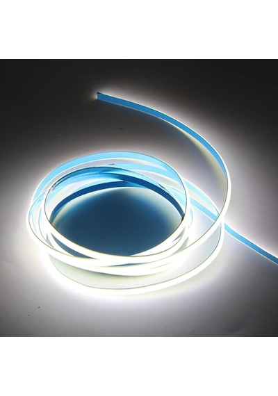 Cob Led Şerit 5metre 12v 320led/m 6500k Soğuk Beyaz 10w 8mm Ip20 Aydınlatma Işık Hortum Kendinden Yapışkanlı Soğuk Beyaz