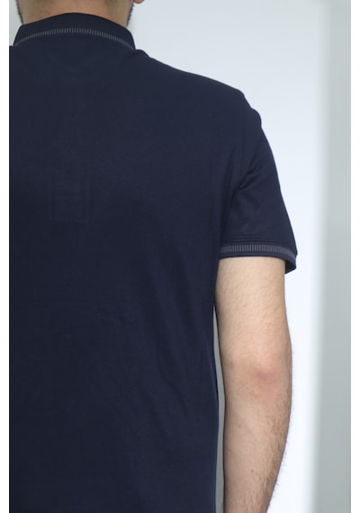 Santa Dmctekstil Erkek Düz Spor Kesim Rahat Kalıp Polo Yaka T-shirt Lacivert