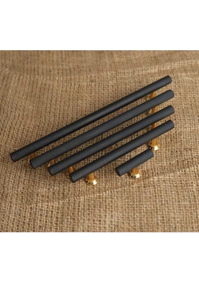 Mobilya Dolap Kulpu Mutfak Çekmece Kulpu Çizgili Dal Siyah Gold 128 Mm 12,8 Cm 10 Adet