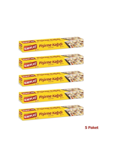 Koroplast Yağlı Fırın Tepsi Pişirme Kızartma Kağıdı Kesimsiz 8 Metre 5 Kutu