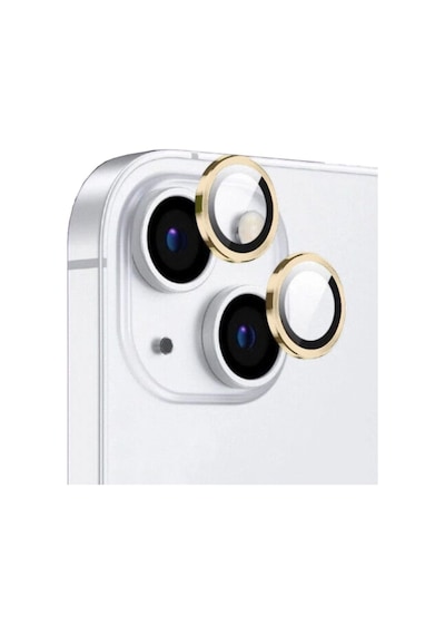 Apple Uyumlu iPhone 15 Plus Zore Cl-12 Premium Safir Parmak İzi Bırakmayan Anti-reflective Kamera Lens Koruyucu Sarı