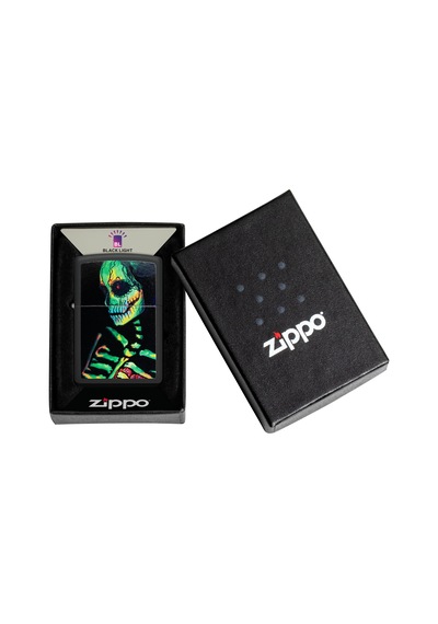 Zippo 218 Glowing Skull Design Çakmak Çok Renkli