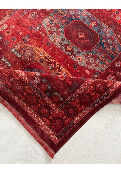 Andromeda Halı Artline Serisi 0l407e Salon Oturma Yatak Odası Halısı Kırmızı