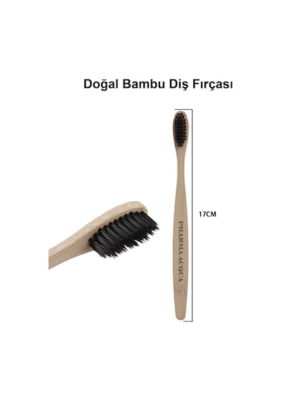 Pharma Acqua 4'lü Diş Fırçası Set - Doğal Bambu Hassas Diş Etleri İçin Yumuşak Diş Fırçası Diğer