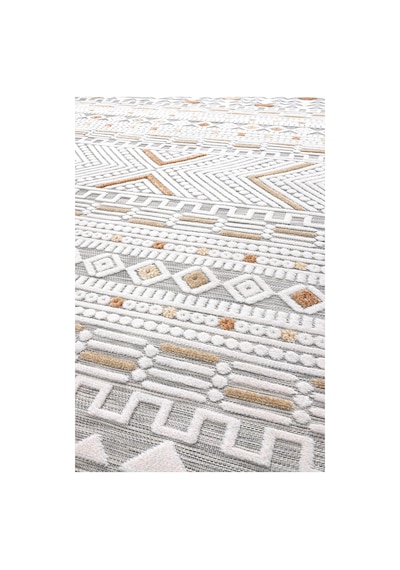 Koza Halı Sand Gri Sarı Kolay Temizlenebilir Halı Kilim Salon Oturma Odası Gri Sarı