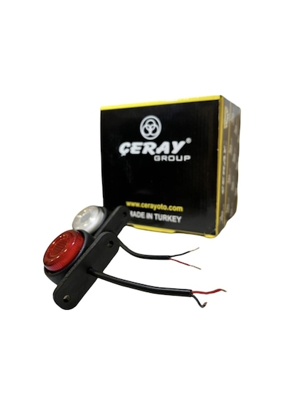 Ahmet Otomotiv 10 Adet Neon Mini Takoz Kırmızı-beyaz 12v-24v