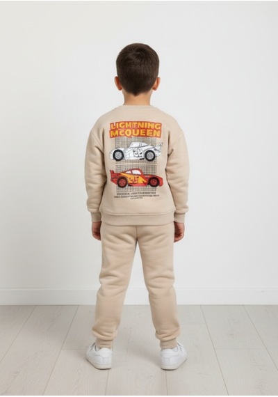 Name Baby & Kids Erkek Çocuk Baskılı Takım Luc-1009 Bej