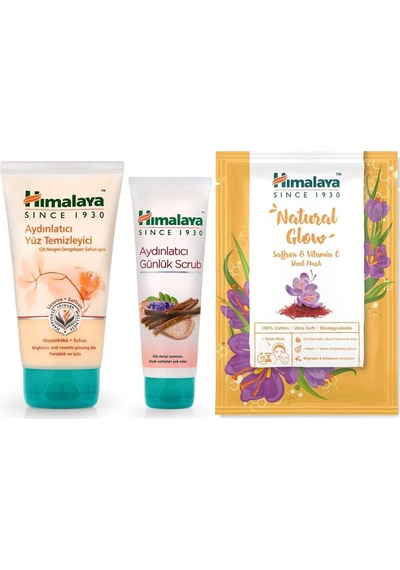 Himalaya Meyan Kökü & Safran Yüz Yıkama Jeli 150 ML + Yüz Peeling 75 ML + Safran & Vitamin C Yüz Maskesi 30 G