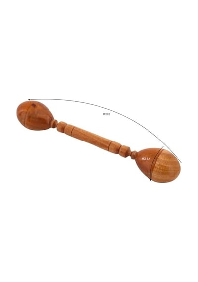 Çift Taraflı Ahşap Maracas, Uzak Doğu Müzik Aleti Açık Gri