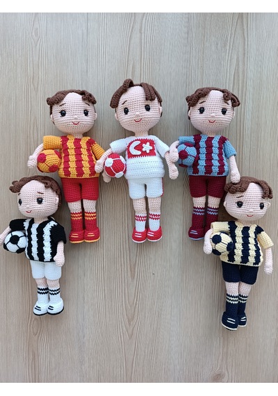 El Yapımı Amigurumi Taraftar Bebek/türkiye/gs/fb/ts/bjk / Hediyelik/koleksiyonluk 33 Cm