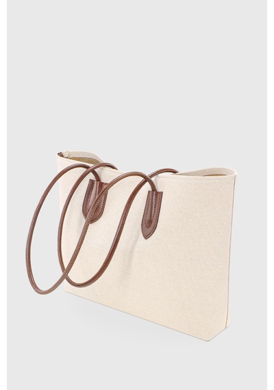 Housebags Retro Vintage Shopper Çanta Soft Kahverengi 264 Soft Krem