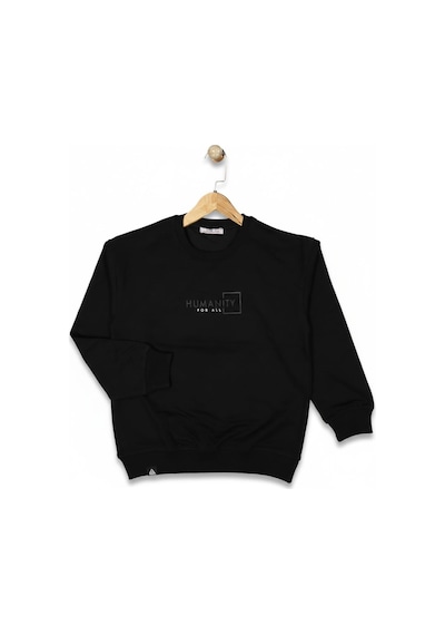 Baglan Erkek Çocuk Önü Baskılı Sweatshirt Bgl-st05232 Siyah