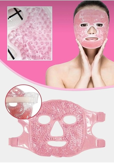 Fontenay Buz Jel Toplar Yüz Maskesi Soğuk Ve Sıcak Terapi Maskesi Pembe