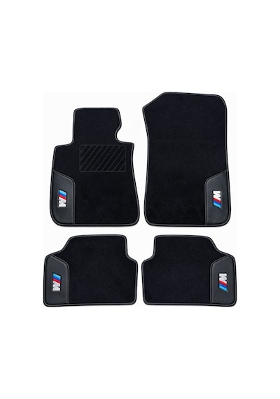 Ruby/ Nakışlı Siyah Deri Desen Oto Halı Paspas Bmw 3 G20-g21 2019-2026