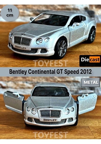 2012 Bentley Continental Gt Speed Çek Bırak Kapıları Açılabilen Metal Model Araba - Metalik 11.5 Cm