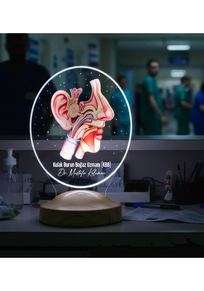 Kbb Doktoruna Hediye Kişiye Özel Kulak Burun Boğaz Doktoru Led Lamba