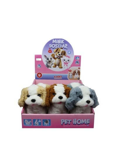 Vrd10642 Peluş Evcil Köpek Sesli Ve Adet Fiyatıdır Çok Renkli