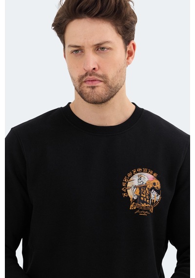 Jack & Jones 12256818 Erkek Siyah Sweatshirt Siyah