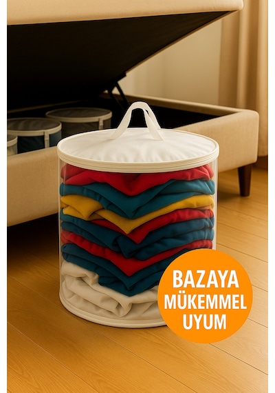 50x40 Silindir Hurç Büyük Boy, Kapaklı Ve Taşıma Saplı Diğer