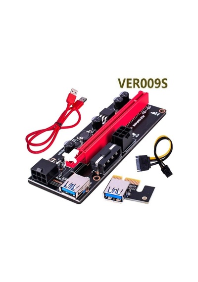 Pcı-E 1X To 16X Usb 3.0 Riser 009S Kart 4842P Uzatma Btc Express
