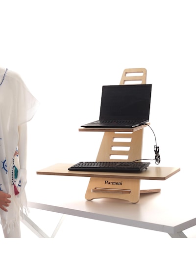 Ahşap Ayarlanabilir Laptop Standı