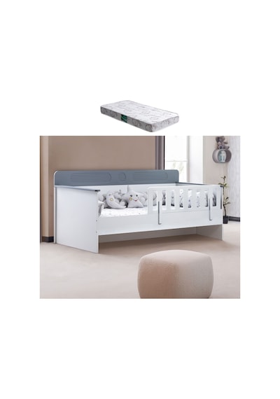 Karyola, Flora Montessori Karyola - Antrasit + 1 Adet Comfort Yatak