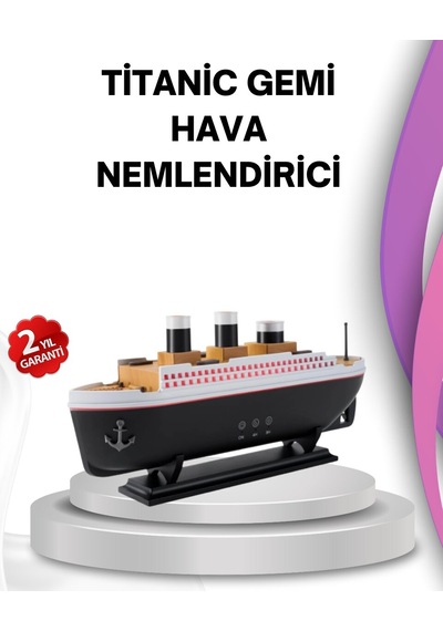 Northcity Titanik Gemi Aroma Difüzörü - Ultra Sessiz Led Işıklı Oda Nemlendirici Ve Gece Lambası