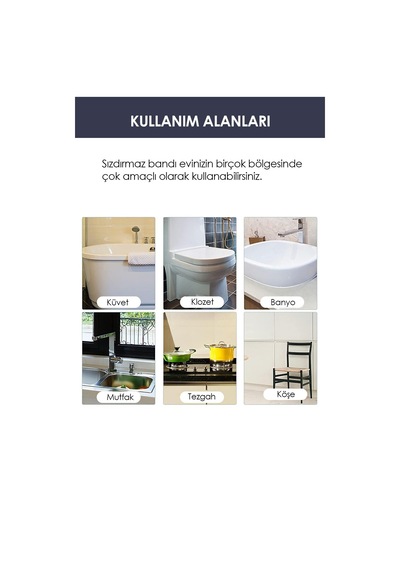 Fıre Kıng Panda 3.2m Banyo Küvet Mutfak Lavabo Su Sızdırmaz Bant Su Geçirmez Kenar Bandı