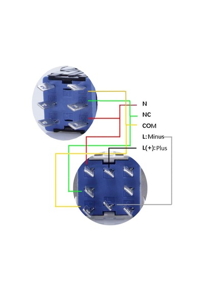 Kd2-21 19Mm Işıklı Yaylı Push Buton - Kırmızı