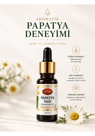 Papatya Yağı 20 Ml Aromatik Uçucu Yağ Rahatlatıcı Koku Difüzör Buhurdanlık Kullanımı