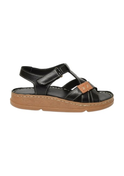 Mammamia D25ys-2440 Kadın Hakiki Deri Comfort Sandalet Siyah Siyah