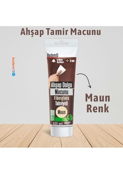 Ahşap Parke Tamir Macunu Maun Mobilya Masa Dolgu Çatlak Çizik Giderici 125 Ml Kullanım Hazır