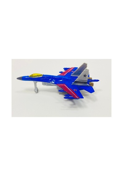 Metal Savaş Uçağı Mavi Işıklı Sesli F16 Model Uçak Askeri